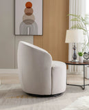 Swivel Accent Armchair Barrel Chair With Powder Coating Metal Ring by HouseOfZazla