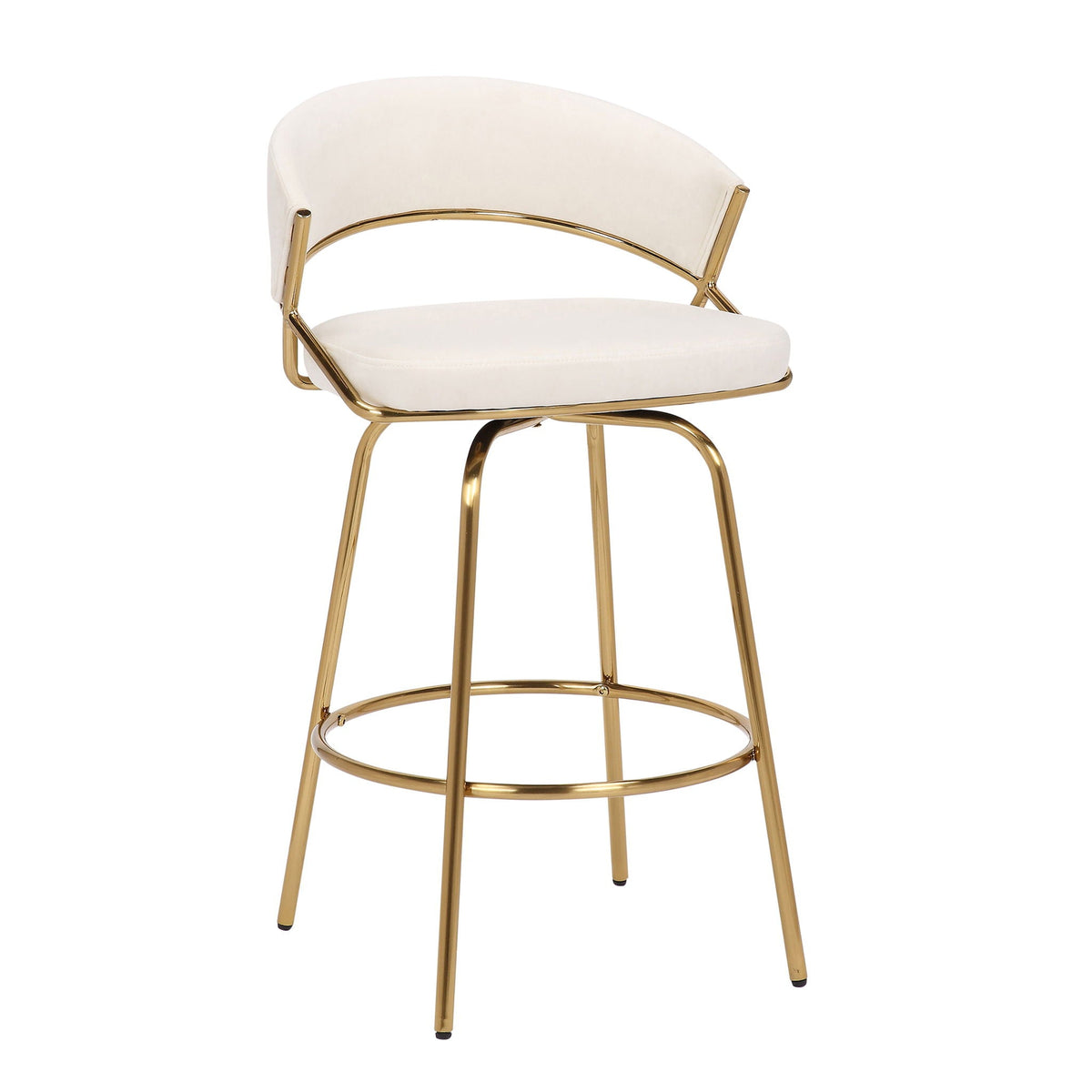 Jie - Glam Fixed Height Counter Stool (Set of 2), photo 9 of 15