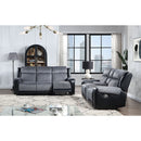 Alicia - Console Reclining Loveseat - Gray Black by HouseOfZazla