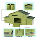 70" Large Wooden Chicken Coop with 2 Nesting Boxes and Waterproof Roof by HouseOfZazla
