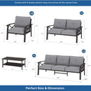 Patio Furniture Set with Coffee Table and Cushions for Backyard by HouseOfZazla