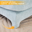 Elegant Sofa With Ergonomic Design And Lumbar Pillows by HouseOfZazla