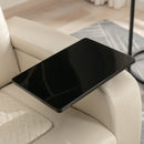 270 Degree Swivel PU Leather Power Recliner Individual Seat Home Theater Recliner with Comforable Backrest, Tray Table, Phone Holder, Cup Holder, USB Port, Hidden Arm Storage for Living Room, White