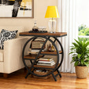 Modern Narrow End Table With 3 Tier Shelves by HouseOfZazla