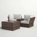 Comfortable Modern Patio Rattan Sectional Set With Cushions by Unique Piece Furniture