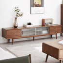 TV Cabinet With Chinese Changhong Glass Doors, Two Drawer Storage Space TV Standing by HouseOfZazla