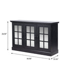 Storage Cabinet With 3 Mirrored Acrylic Doors, Adjustable Shelves by HouseOfZazla
