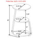 Dixon - 3 Tier Round Accent Side Table With Slim Legs - White / Black