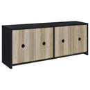 Denison 79-inch 4-door TV Stand Media Console Black
