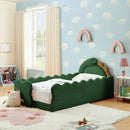 Cute Dinosaur Shaped Bed With Safety Guardrail, Toddler Frame by Unique Piece Furniture