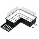 2-Pack Drill-Free Adhesive Corner Shower Caddy Organizer