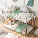Metal Bunk Bed, Low Bunk Bed With Ladder by Unique Piece Furniture