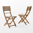 Outdoor Foldable Wood Dining Chair With Slat Design (Set of 2) by HouseOfZazla