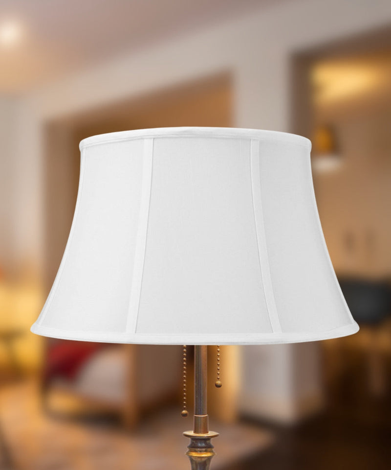 17"W x 10"H White Floor Shantung Lampshade