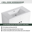 Contemporary Freestanding Bathroom Vanity With Resin Sink & Soft-Close Cabinet Doors by Unique Piece Furniture