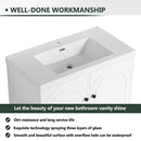 Contemporary Freestanding Bathroom Vanity With Resin Sink & Soft-Close Cabinet Doors by Unique Piece Furniture