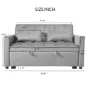 3 In 1 Pull Out Couch Convertible Sofa Bed With Reclining Backrest by Unique Piece Furniture