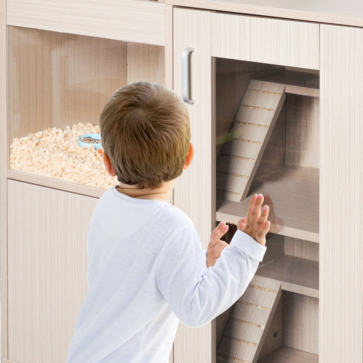 4 Tier Hamster Cage With Acrylic Windows And Storage Cabinet, photo 6 of 16