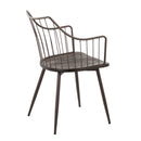 Winston - Farmhouse Style / Dining Chair - Brown / Dark Walnut by HouseOfZazla