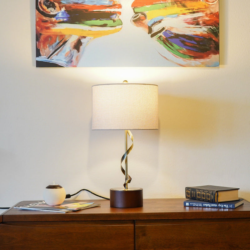 Nightstand Desk Lamp With Twisted Base - White, photo 6 of 11