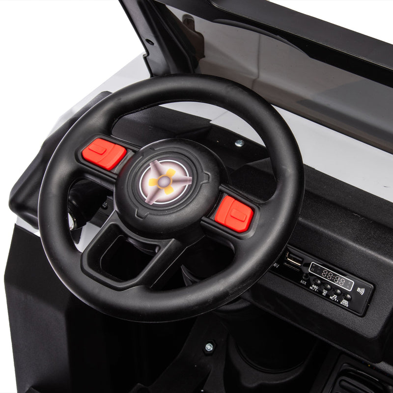 24V 2-Seater UTV-XXL Ride On Truck with Dump Bed for kid,Ride On 4WD UTV with 6 Wheels,Foam Tires, Suitable for Off-Roading,remote control,Three-Point Safety Harness