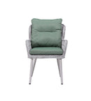 Jenneva - 7 Piece Patio Dining Set - Night Green Fabric & Gray