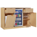 K&K 59" Coffee Bar Cabinet with Fridge Space