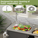 Outdoor Grill Table With Sink, Grill Cart With Sink And Cabinet With Wheels - Black / Silver by HouseOfZazla