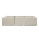 107" Compressed Sectional Sofa (Khaki)
