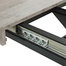Retro Rectangular Stretch Dining Table With Embossed Center Plate by HouseOfZazla