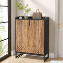5 Tier Shoe Cabinet With Doors, Compact Entryway Storage Organizer by HouseOfZazla