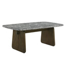 Dillon - Dining Table With Marble Top - Natural / Walnut by Unique Piece Furniture