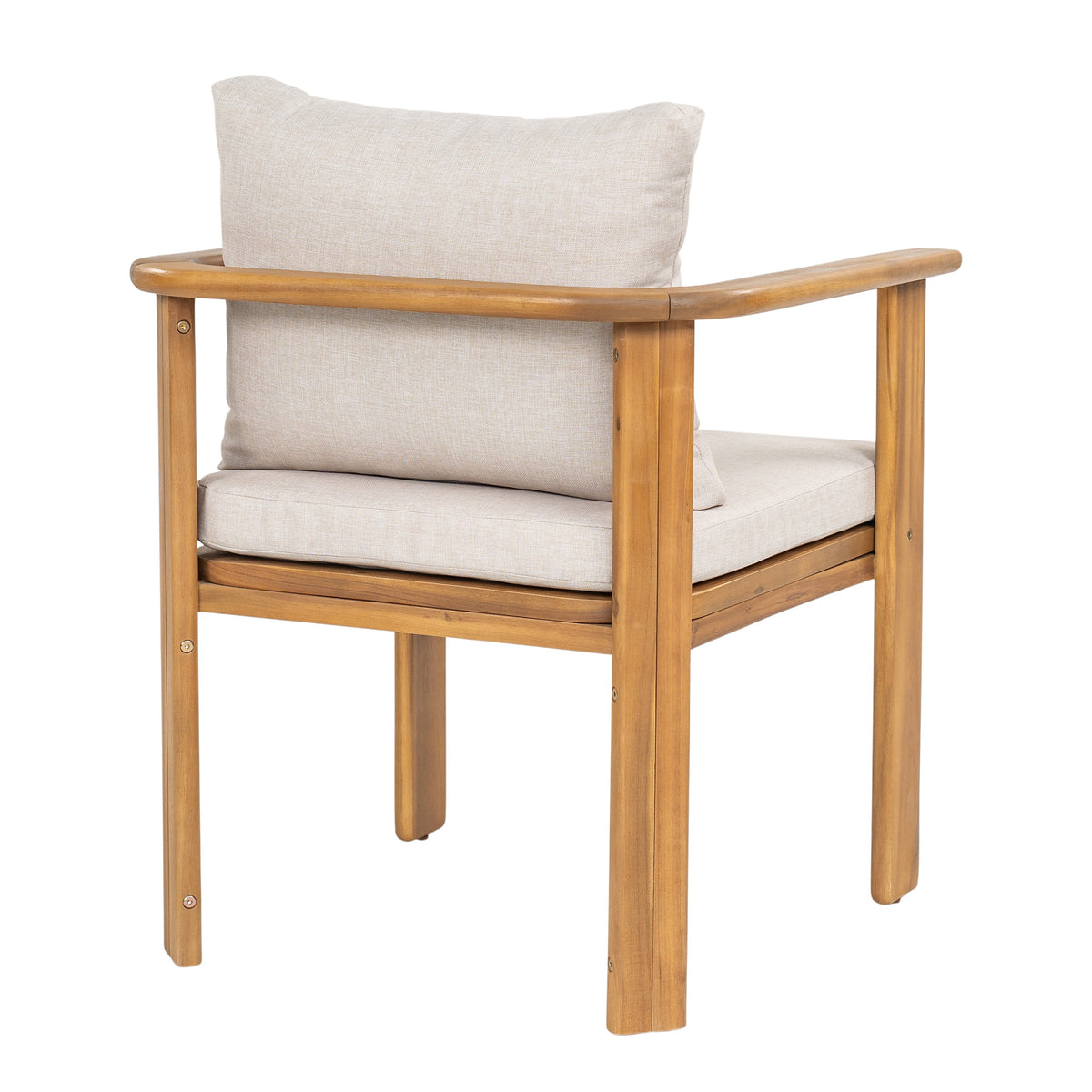 Kaja Outdoor Acacia Wood Dining Chair, Teak Finish Frame, photo 8 of 10