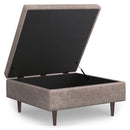 Shay - Large Square Coffee Table Storage Ottoman Mid-Century Style by Unique Piece Furniture