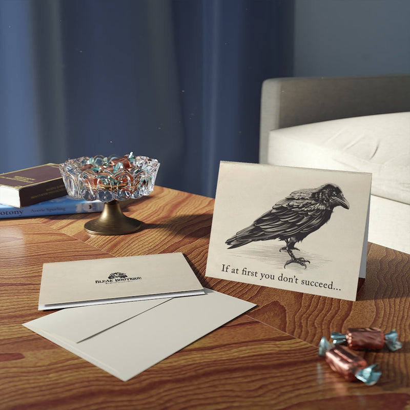 "Attempted Murder" Crow Greeting Card