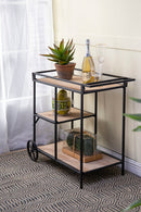 Shelf With Wheel - Black / Brown by HouseOfZazla
