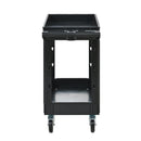 Two-Shelf Utility Cart with Wheels, 600 lbs Capacity
