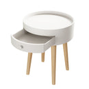 Nightstand With Storage Drawer, Bedside Table For Bedroom - White by HouseOfZazla