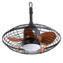 Outdoor Ceiling Fan With DC Motor And LED Light, Blades, Reversible For Patios - Black by HouseOfZazla