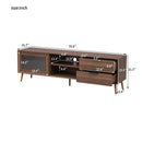 TV Stand Media Console With 2 Doors, 2 Drawers & Storage Cabinet - Walnut by HouseOfZazla