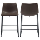 Armless Counter Height Stools (Set of 2) - Brown by HouseOfZazla
