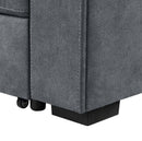 Toby - Woven Fabric Reversible Sleeper Sectional Sofa With Storage Chaise Cup Holder Charging Ports And Pockets by HouseOfZazla