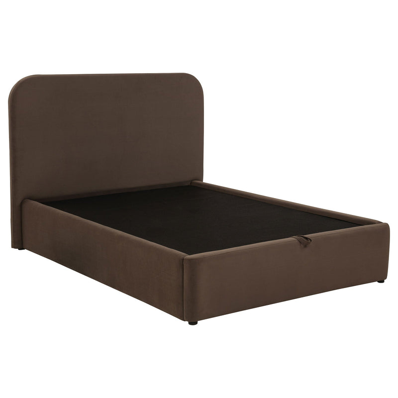 Anders Upholstered Full Storage Lift Platform Bed Chocolate, photo 7 of 7