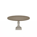 Tannen - Round 5 Piece Dining Table (Set of 5) - White And Gray by HouseOfZazla