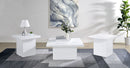Devar 3-piece Square Coffee End Table Set White High Gloss