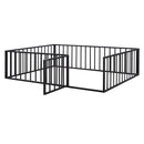 Metal Floor Bed Frame With Fence And Door by Unique Piece Furniture