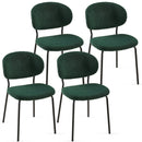 Boucle Dining Chairs, Dining Chairs With Metal Legs For Dining Room, Kitchen, Living Room by HouseOfZazla