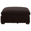 Lakeview Rectangular Upholstered Ottoman Dark Chocolate