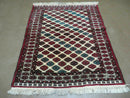 3' X 4' Vintage Handmade Pakistan Bokhara Turkoman Balouch Wool Rug Mat Nice