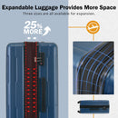 2 Piece Luggage Set With Bags Expanable Spinner Wheels ABS Lightweight Suitcase With Tsa Lock 20" / 24" by HouseOfZazla